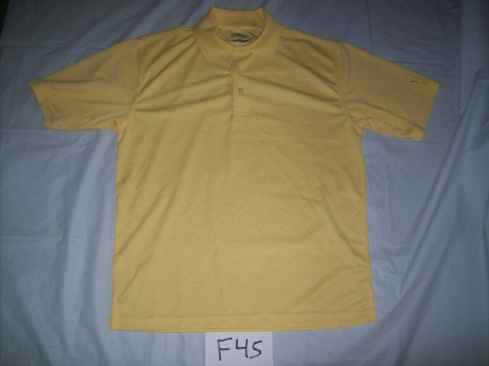 PGA Tour Golf Polo Shirt Size Medium Yellow -0712F45